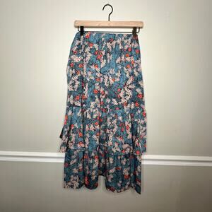 Melloday Floral Print Midi/Maxi Skirt